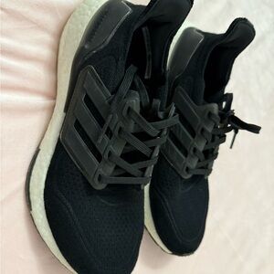 Adidas Core Black and White Running Shoes